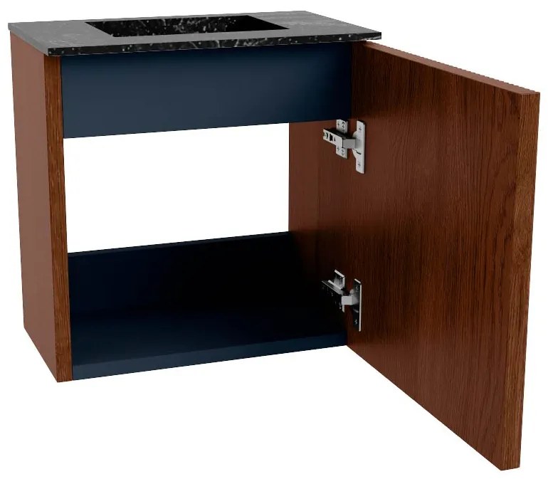 Mondiaz Joya DLux 40cm toiletmeubel ruby met wastafel faye midden zonder kraangat lava