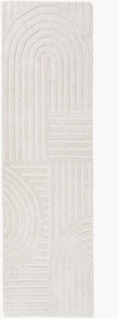 Handgetufte hoog-laag wollen loper Zen Garden