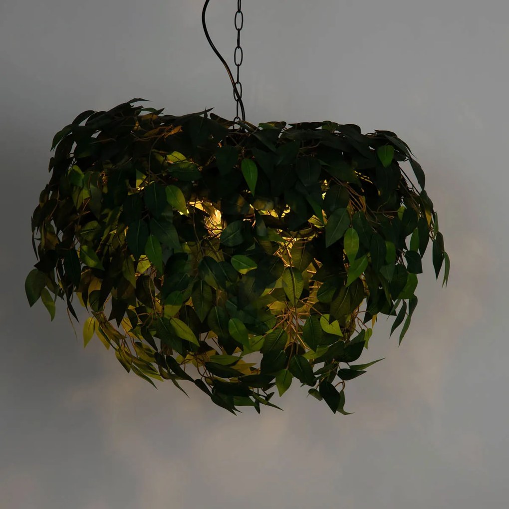 Bohemian hanglamp groen 4-lichts - Leavy E14 Bohemian bol / globe / rond Binnenverlichting Lamp