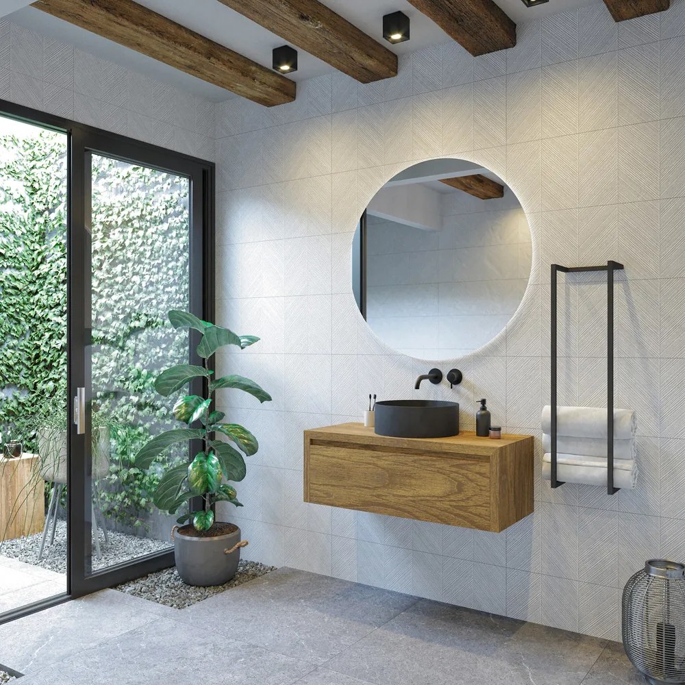 Gliss Design Ares badmeubel 90cm castle brown zonder waskom