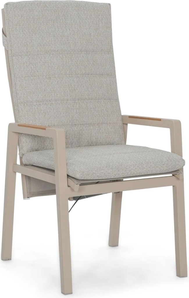 Tuinset 6 personen 150 cm Aluminium Taupe Lifestyle Garden Furniture Vivaro/Ancona