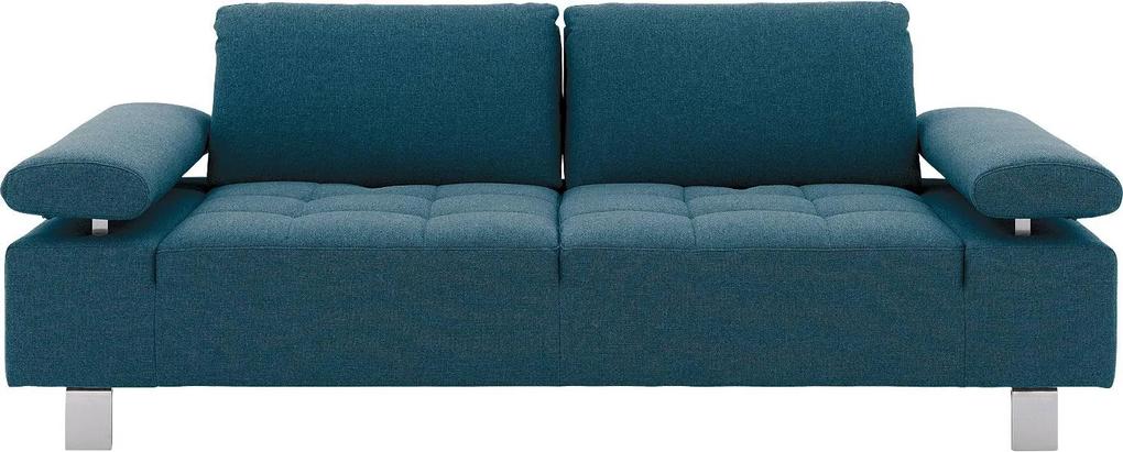 Goossens Bank Alvin blauw, stof, 2,5-zits, modern design