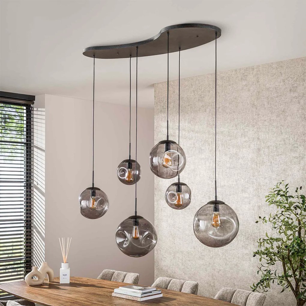 Hanglamp Glazen Bollen Organische Vorm