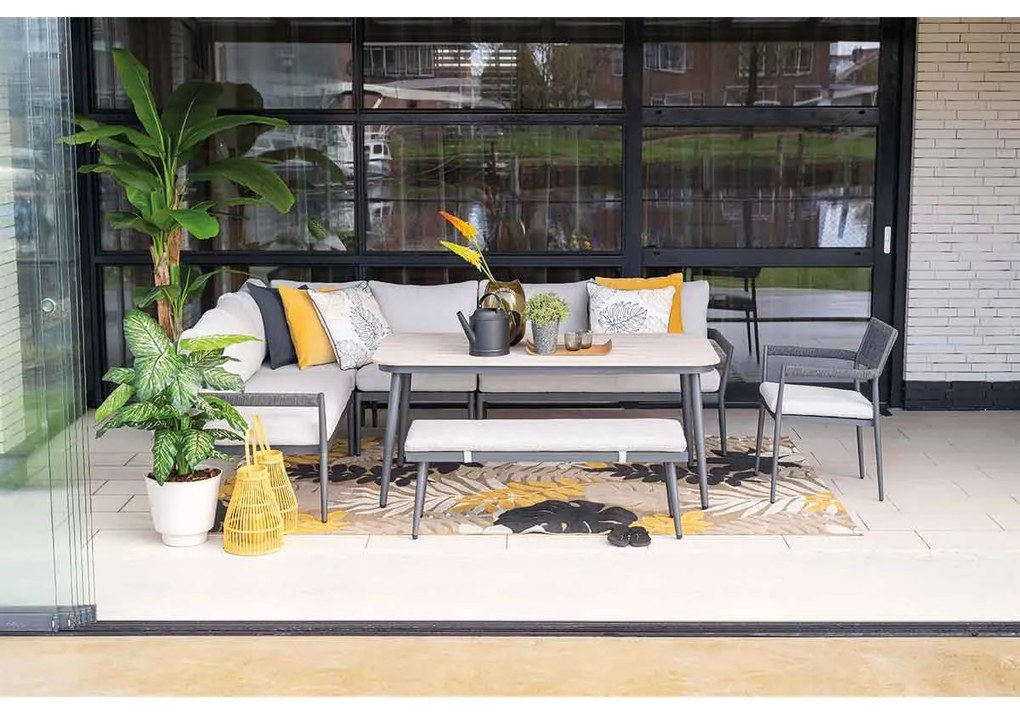 Garden Impressions Tineo lounge dining set 6-delig - donker grijs