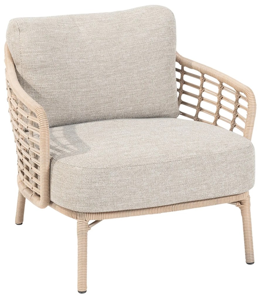Tuinstoel Wicker Taupe-naturel-bruin 4 Seasons Outdoor Como