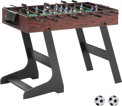 VEVOR Opvouwbare tafelvoetbaltafel, 42-inch standaard tafelvoetbaltafel, volledige tafelvoetbaltafel voor binnen voor thuis, familie en speelkamer, voetbal met tafelvoetbalset, inclusief 2 ballen