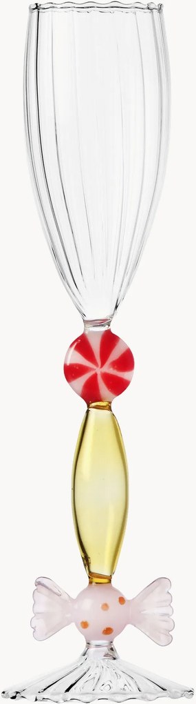 Handgemaakte champagneglas Sweet and Candy van borosilicaatglas