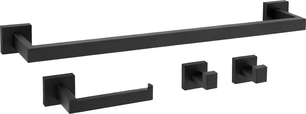 Badkameraccessoireset Rio Black 4-delig