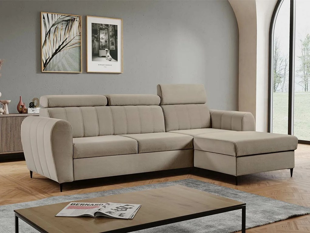 Hoekbank Temple 126, Aanwezig, Aanwezig, 262x175x90cm, 135 kg, Poten: Metaal