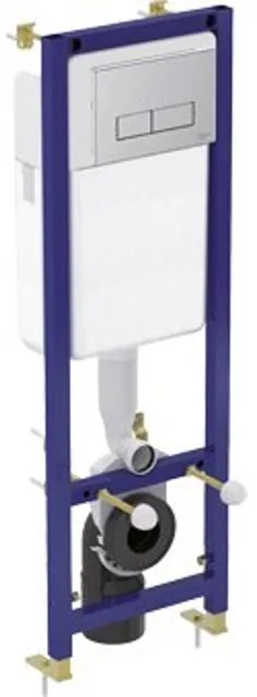 Ideal Standard WC element met inbouwreservoir voor wandcloset incl. bedieningsplaat chroom zonder isolatiemat w3710aa