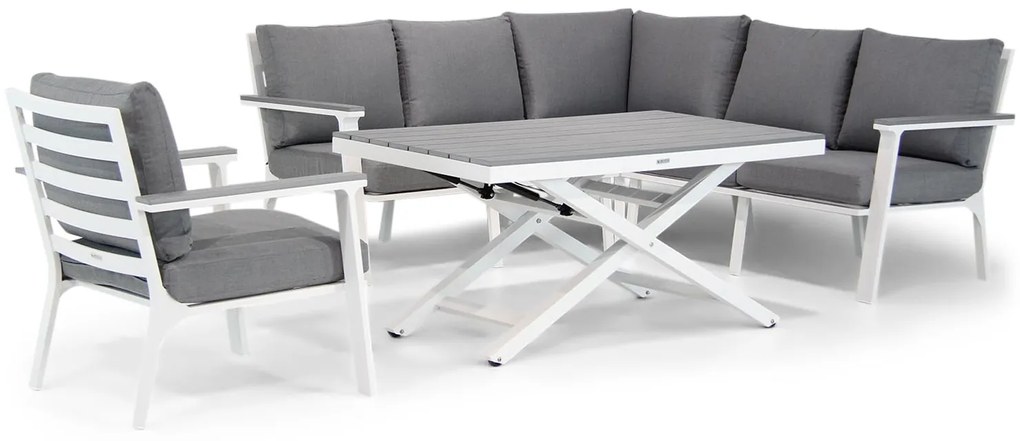 Hoek loungeset 6 personen Aluminium Wit  Lifestyle Garden Furniture Palazzo