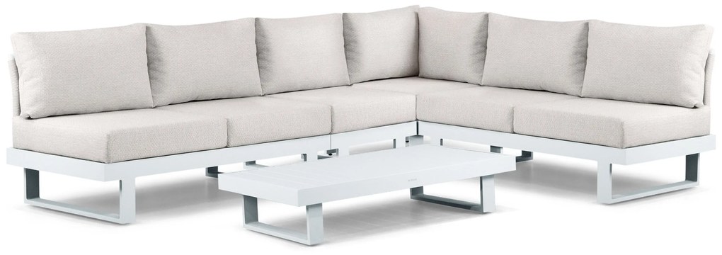 Hoek loungeset 6 personen Aluminium Wit  Lifestyle Garden Furniture Lorenzo