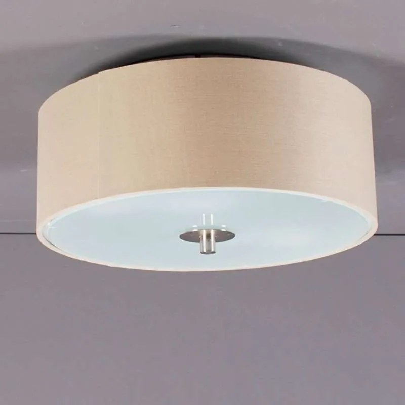 Landelijke plafondlamp beige 30 cm - Drum