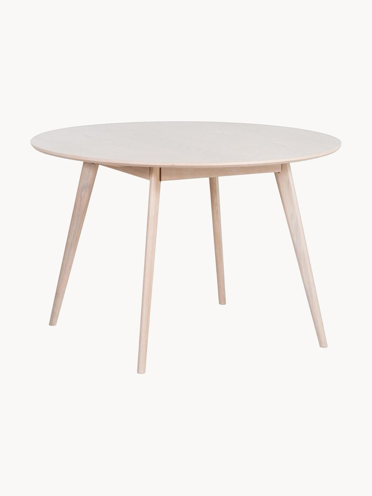 Ronde eettafel Yumi van eikenhout, Ø 115 cm