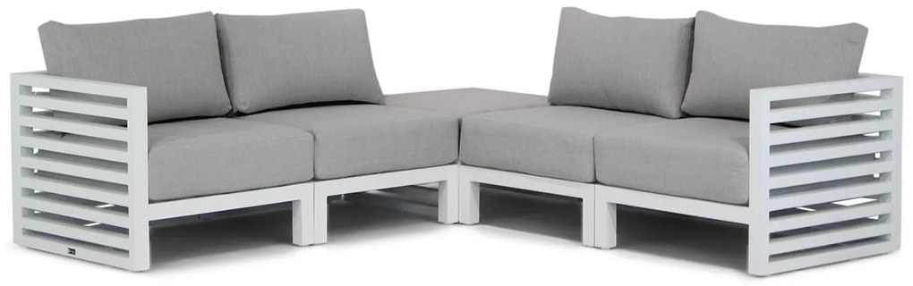 Hoek loungeset 5 personen Aluminium Wit  Santika Furniture Santika Jaya