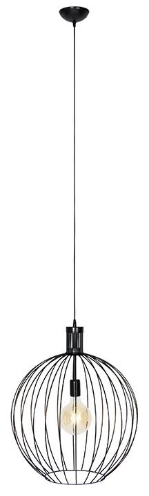 Eettafel / Eetkamer Design hanglamp zwart 50 cm - Wire Dos Design E27 rond Binnenverlichting Lamp