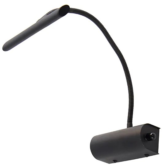 Design wandlamp zwart 18,5 cm incl. LED met dimmer - Tableau