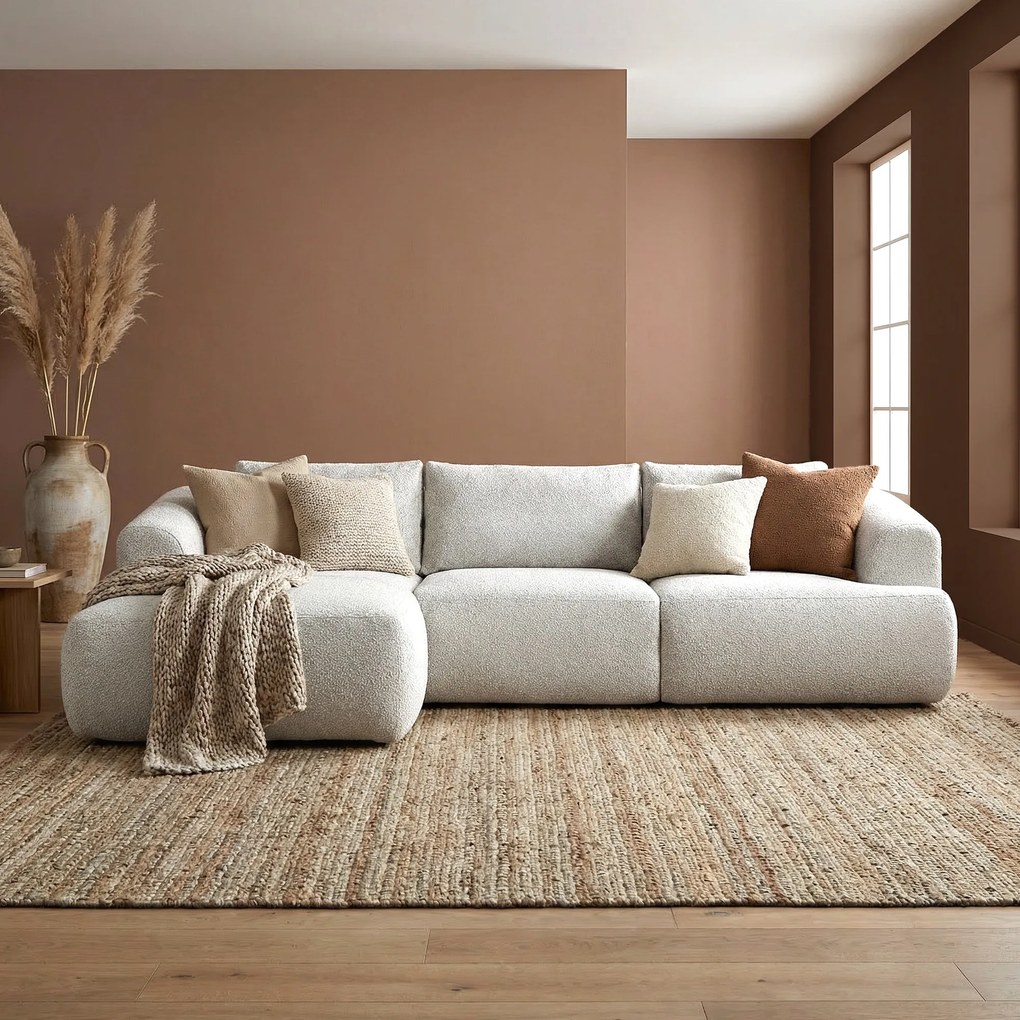 Beige Designbank Hoek Links