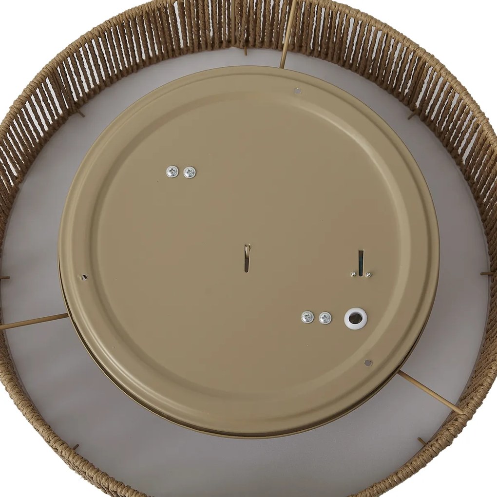 Japandi plafondlamp naturel met kap 38cm 2-lichts - Luz