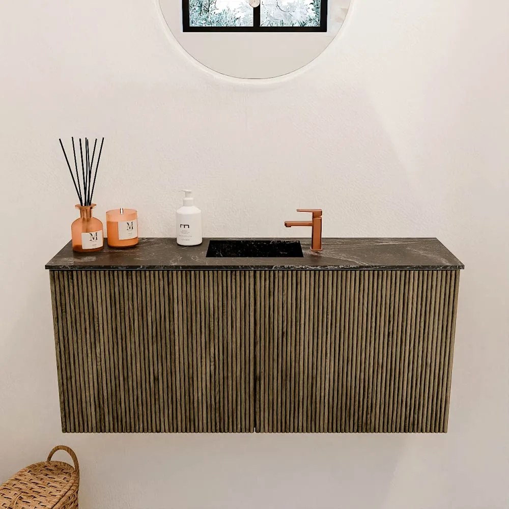Mondiaz Joya DLux 90cm toiletmeubel dusk met wastafel faye midden 1 kraangat lava