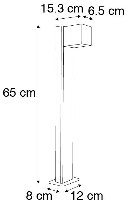 Industriële staande buitenlamp antraciet 65 cm IP44 - Baleno Landelijk / Rustiek, Modern GU10 IP44 Buitenverlichting