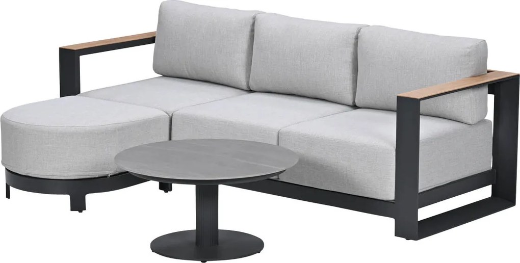 Garden Impressions Malakka loungeset 3-delig chaise longue - light teak look