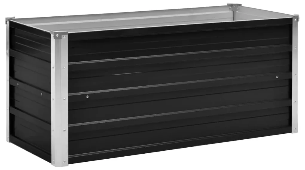 vidaXL Plantenbak verhoogd 100x40x45 cm gegalvaniseerd staal antraciet
