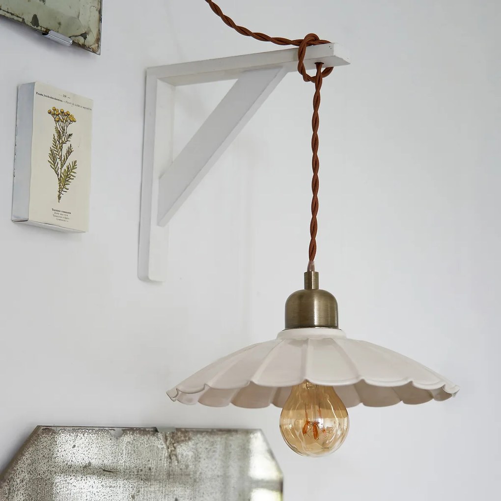 Geschulpte ijzeren metalen hanglamp, Festonia