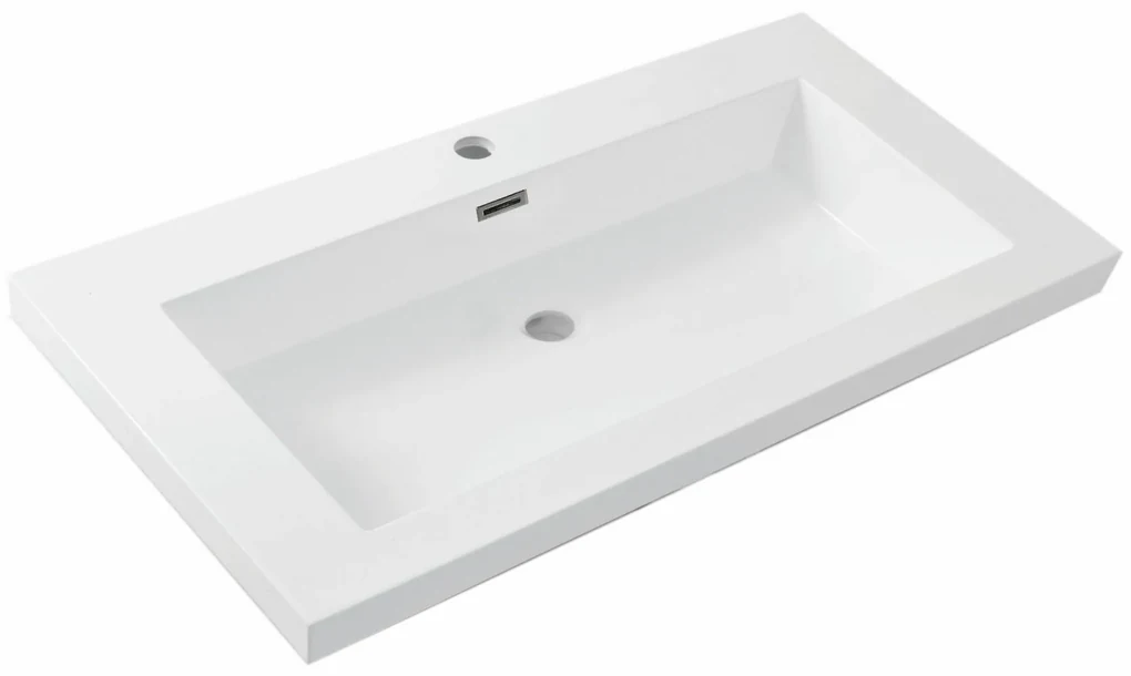 Mueller Brazil badmeubel 80cm hoogglans antraciet 1 kraangat