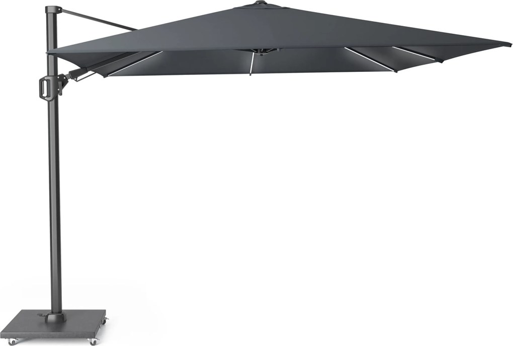 Platinum Challenger zweefparasol T2 3x3m (excl. voet) anthtracie GLOW