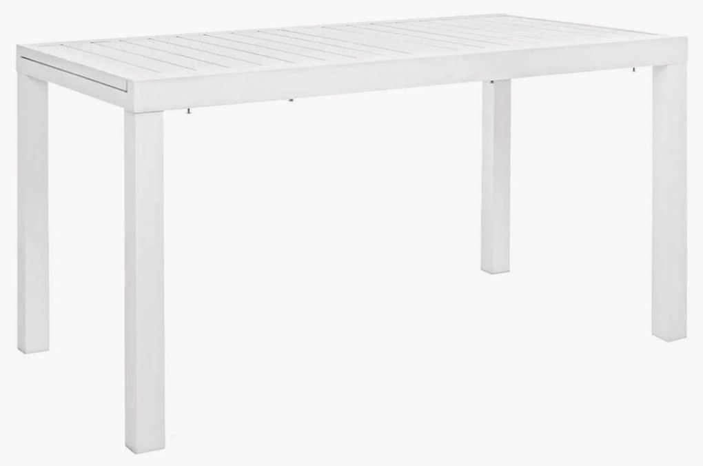 Uitschuifbare tuintafel Hilde in wit, in verschillende formaten