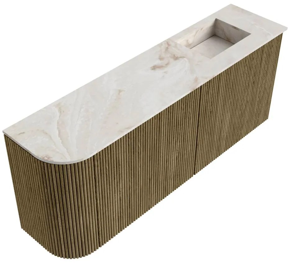 Mondiaz Joya DLux 100cm toiletmeubel ronding links dusk met wastafel faye rechts zonder kraangat frappe