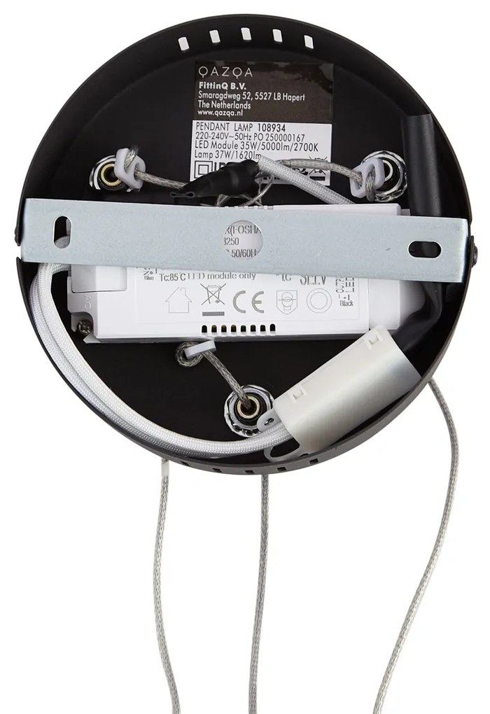 Design hanglamp zwart rond 3-staps dimbaar - Krisscross