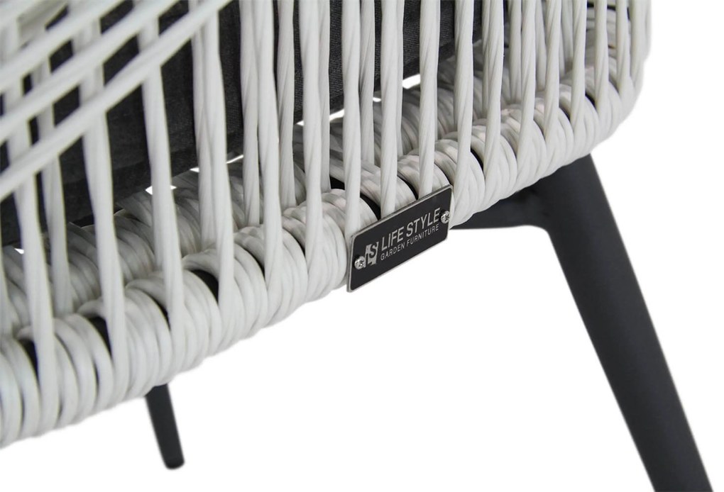 Tuinset 4 personen 170 cm Rope Wit Lifestyle Garden Furniture Advance/Valencia