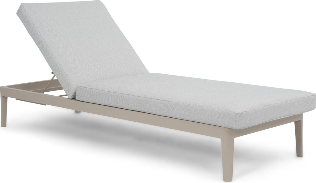 Lifestyle Garden Furniture Mateo Ligbed Met Kussen Loft/soft Grey Aluminium Taupe