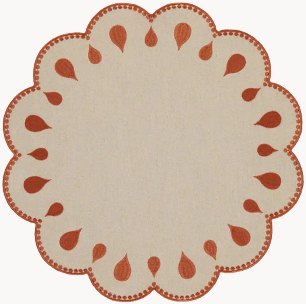 Placemat Gotas met geborduurde rand