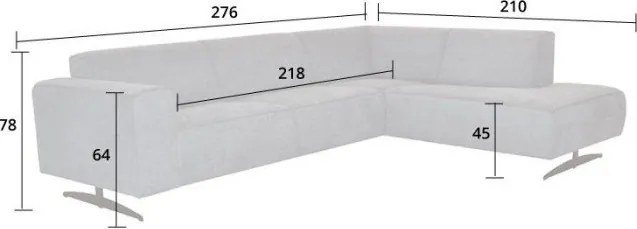 Hoekbank - Lambada - rechts - leer Hunter groen 400