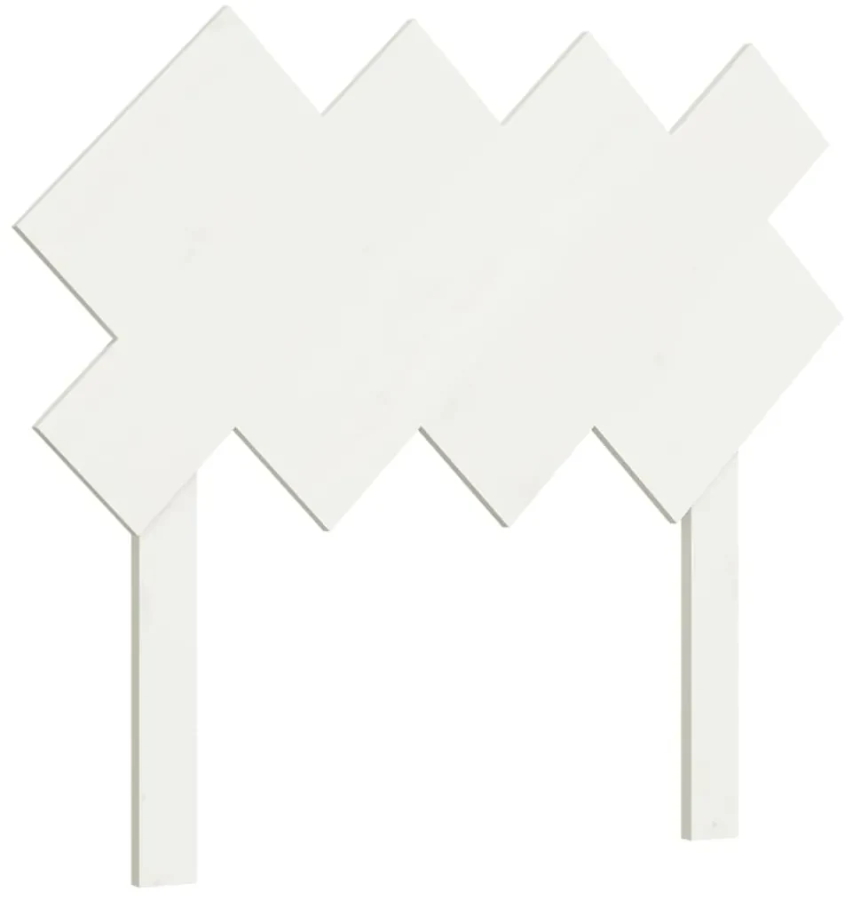 vidaXL Hoofdbord 92x3x81 cm massief grenenhout wit