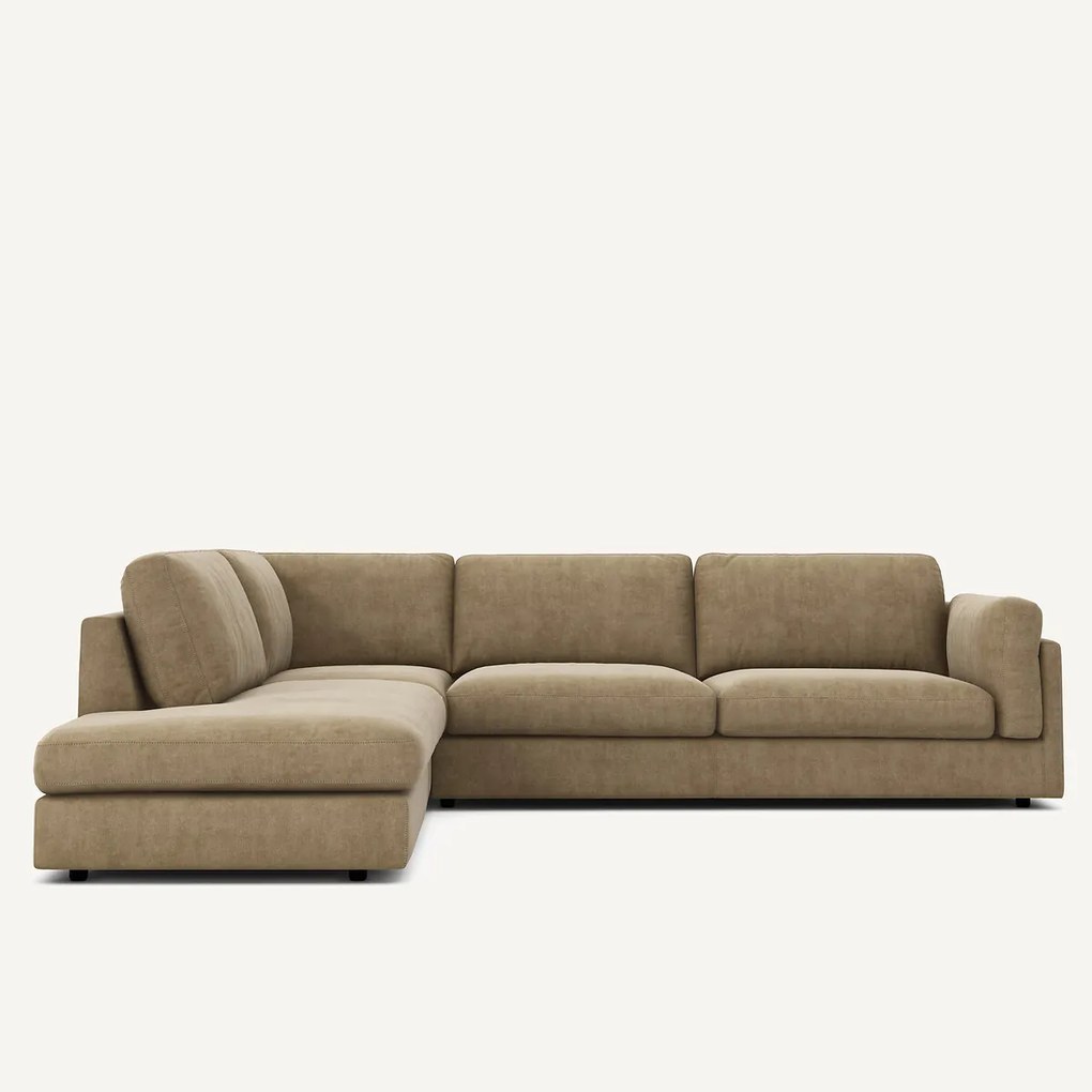 Hoekbank van stonewashed fluweel, César