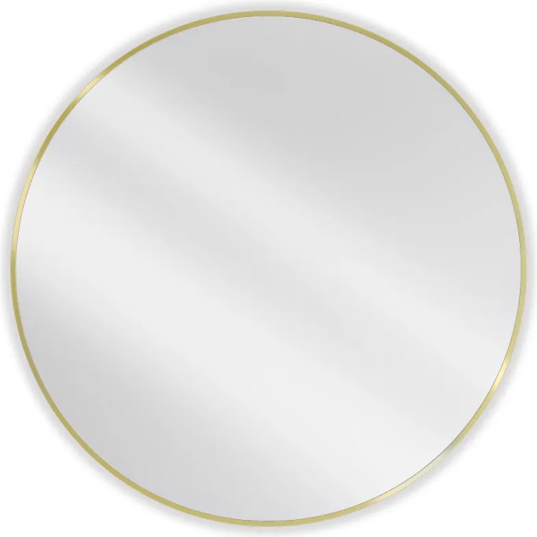 Mexen Loft ronde badkamerspiegel 100 cm, gouden frame - 9850-100-100-000-50