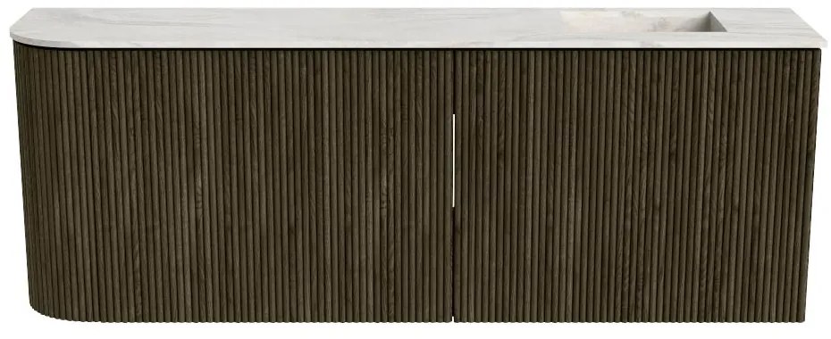 Mondiaz Joya DLux 110cm toiletmeubel ronding links shadow met wastafel faye rechts 1 kraangat ostra