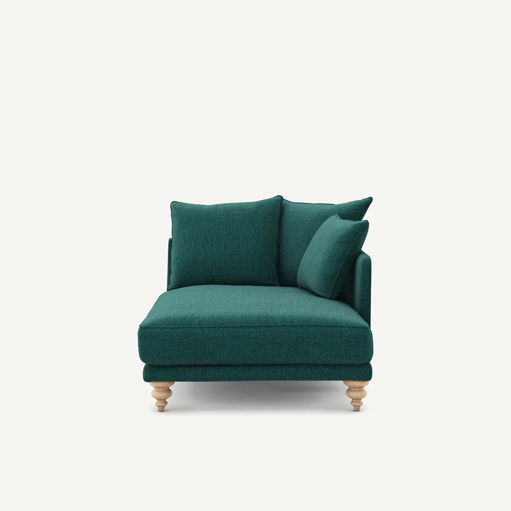 Chaise longue in jaspé stof, LAZARE