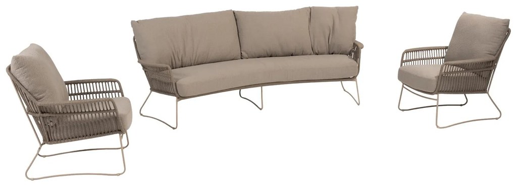 4 Seasons Outdoor Botanic 3-zits loungebank SALE Loungebank taupe weerbestendig