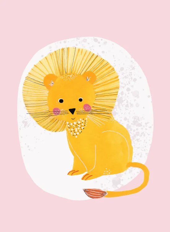 Ilustratie Lion, Lisa Dolson, (30 x 40 cm)