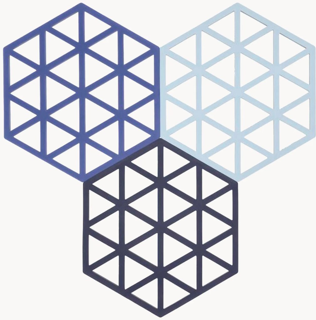 Siliconen onderzetters Triangles, 3-delig