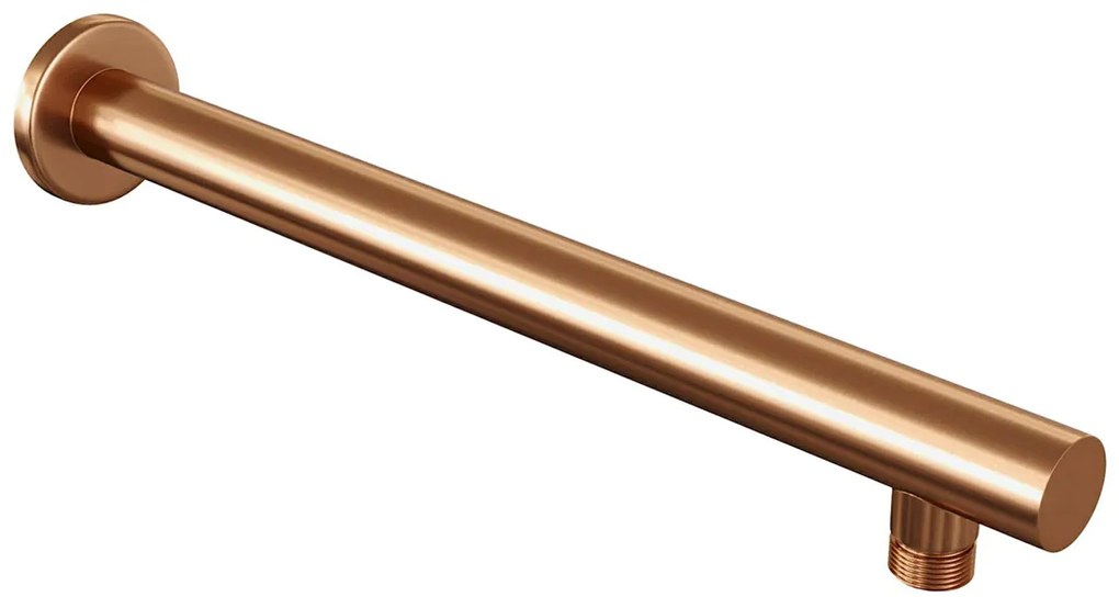 Brauer Stripe inbouw regendouche rond met 25cm hoofddouche, rechte muurarm en staafhanddouche set 37 koper geborsteld PVD
