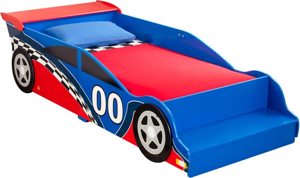 Peuterbed Race Car rood en blauw
