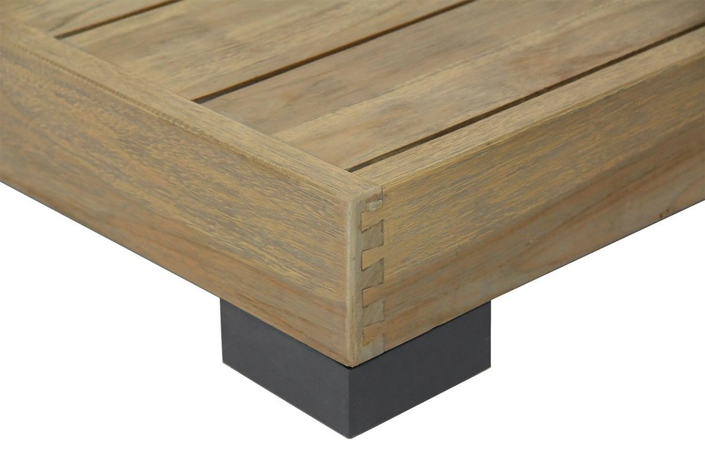 U-Vorm Loungeset 8 personen Teak Old teak greywash Lifestyle Garden Furniture Hilton/Brighton