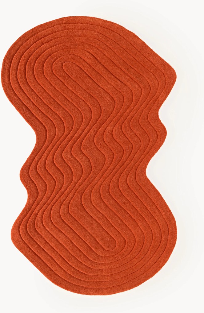 Handgetuft wollen vloerkleed Aliza in organische vorm