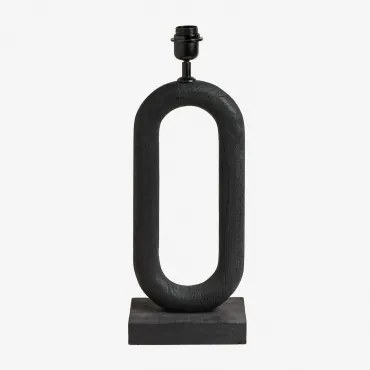 Tafellampvoet ↑45 Cm In Tiberia Mangohout Gewoon Zwart - Sklum